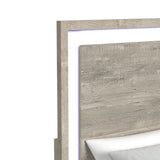 San Matteo Queen Bed with LED in Dual Tone - Tampa Furniture Outlet
