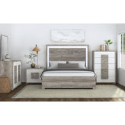 San Matteo Queen Bed with LED in Dual Tone – SKU B-16010-7-QBL | Elements