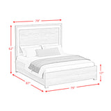 San Matteo King Bed with LED in Dual Tone - Tampa Furniture Outlet