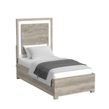 San Matteo Twin Bed with LED in Dual Tone - Tampa Furniture Outlet