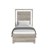 San Matteo Twin Bed with LED in Dual Tone - Tampa Furniture Outlet