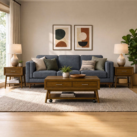 Santa Barbara Coffee Table in Walnut – SKU T-16550-5-CT | Elements