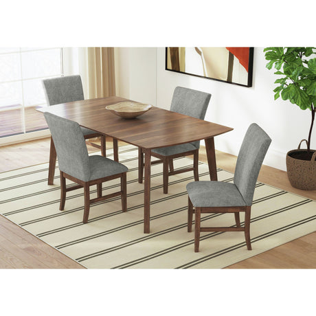 Santa Barbara Dining Side Chair with Dark Grey Fabric in Walnut (2 Per Carton) - Tampa Furniture Outlet