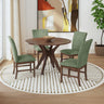 Santa Barbara Dining Side Chair with Avocado Fabric in Walnut (2 Per Carton) – SKU D-16550-5-SCA | Elements