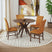 Santa Barbara Dining Side Chair with Orange Fabric in Walnut (2 Per Carton) – SKU D-16550-5-SCR | Elements