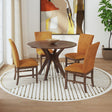 Santa Barbara Dining Side Chair with Orange Fabric in Walnut (2 Per Carton) – SKU D-16550-5-SCR | Elements
