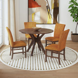 Santa Barbara Dining Side Chair with Orange Fabric in Walnut (2 Per Carton) – SKU D-16550-5-SCR | Elements