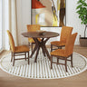 Santa Barbara Dining Side Chair with Orange Fabric in Walnut (2 Per Carton) – SKU D-16550-5-SCR | Elements