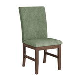 Santa Barbara Dining Side Chair with Avocado Fabric in Walnut (2 Per Carton) - Tampa Furniture Outlet