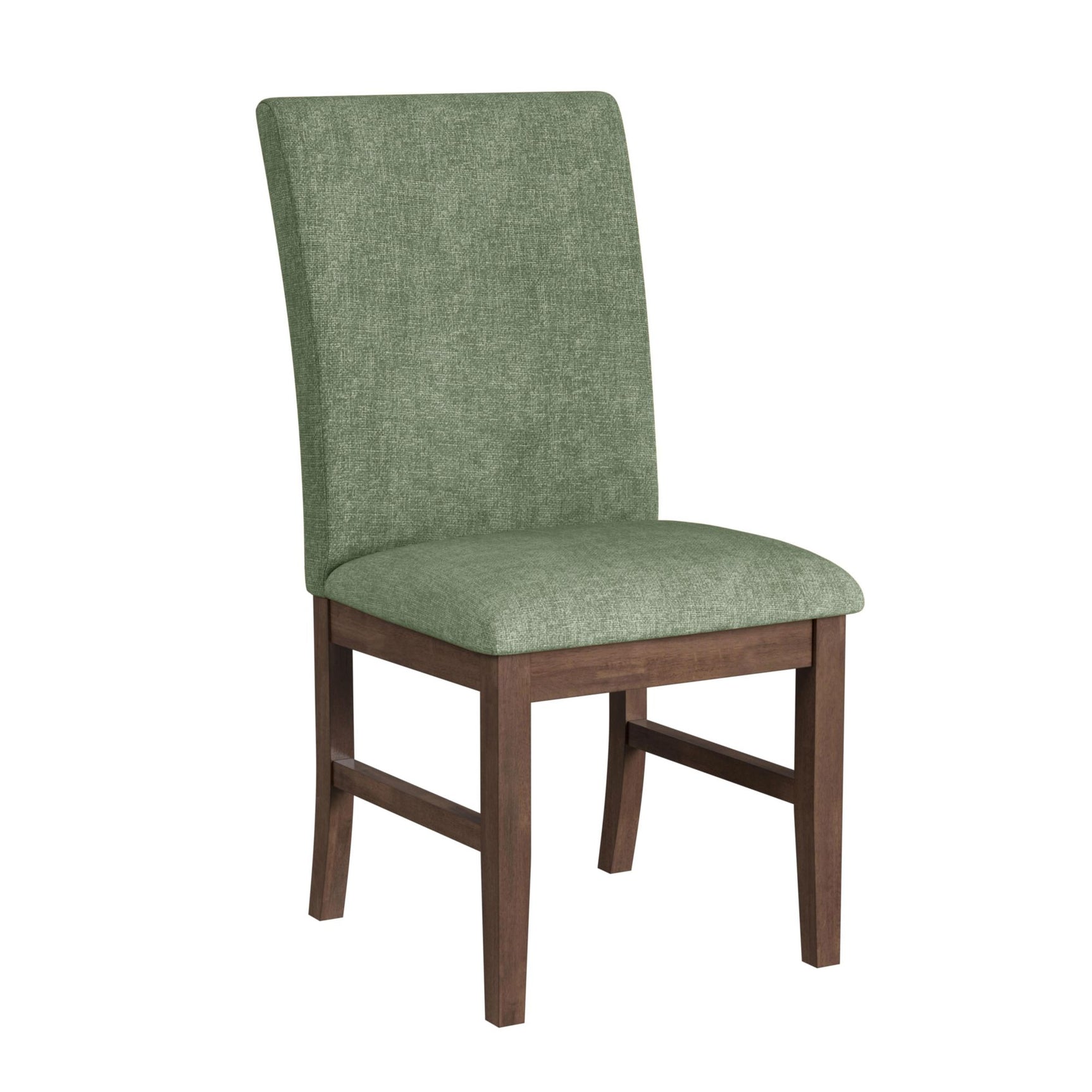 Santa Barbara Dining Side Chair with Avocado Fabric in Walnut (2 Per Carton) - Tampa Furniture Outlet