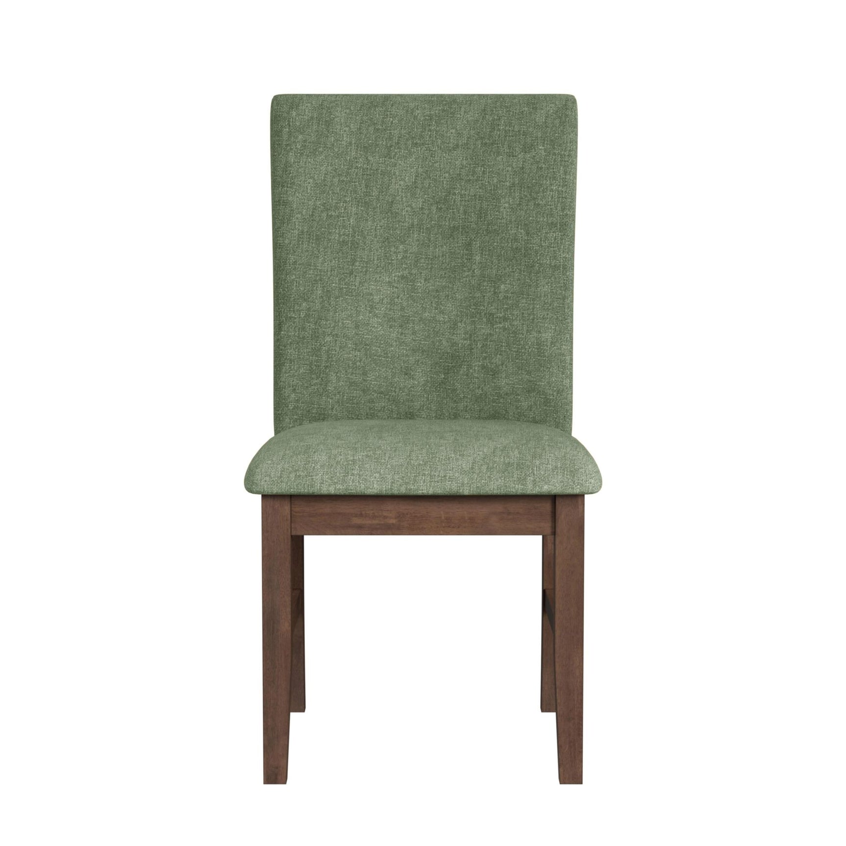 Santa Barbara Dining Side Chair with Avocado Fabric in Walnut (2 Per Carton) - Tampa Furniture Outlet