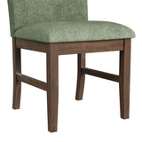 Santa Barbara Dining Side Chair with Avocado Fabric in Walnut (2 Per Carton) - Tampa Furniture Outlet