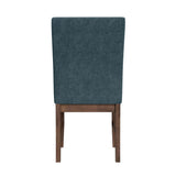 Santa Barbara Dining Side Chair with Denim Blue Fabric in Walnut (2 Per Carton) - Tampa Furniture Outlet