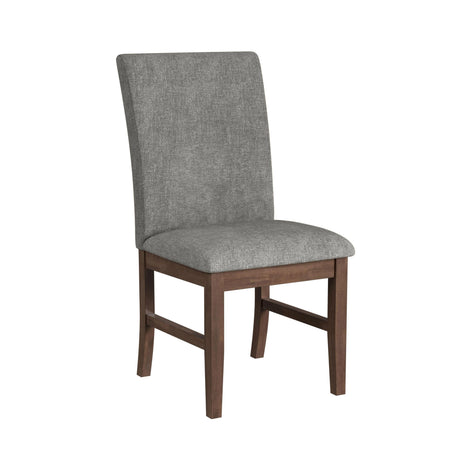 Santa Barbara Dining Side Chair with Dark Grey Fabric in Walnut (2 Per Carton)