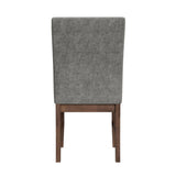 Santa Barbara Dining Side Chair with Dark Grey Fabric in Walnut (2 Per Carton) - Tampa Furniture Outlet