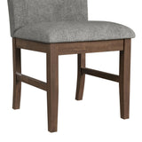 Santa Barbara Dining Side Chair with Dark Grey Fabric in Walnut (2 Per Carton) - Tampa Furniture Outlet