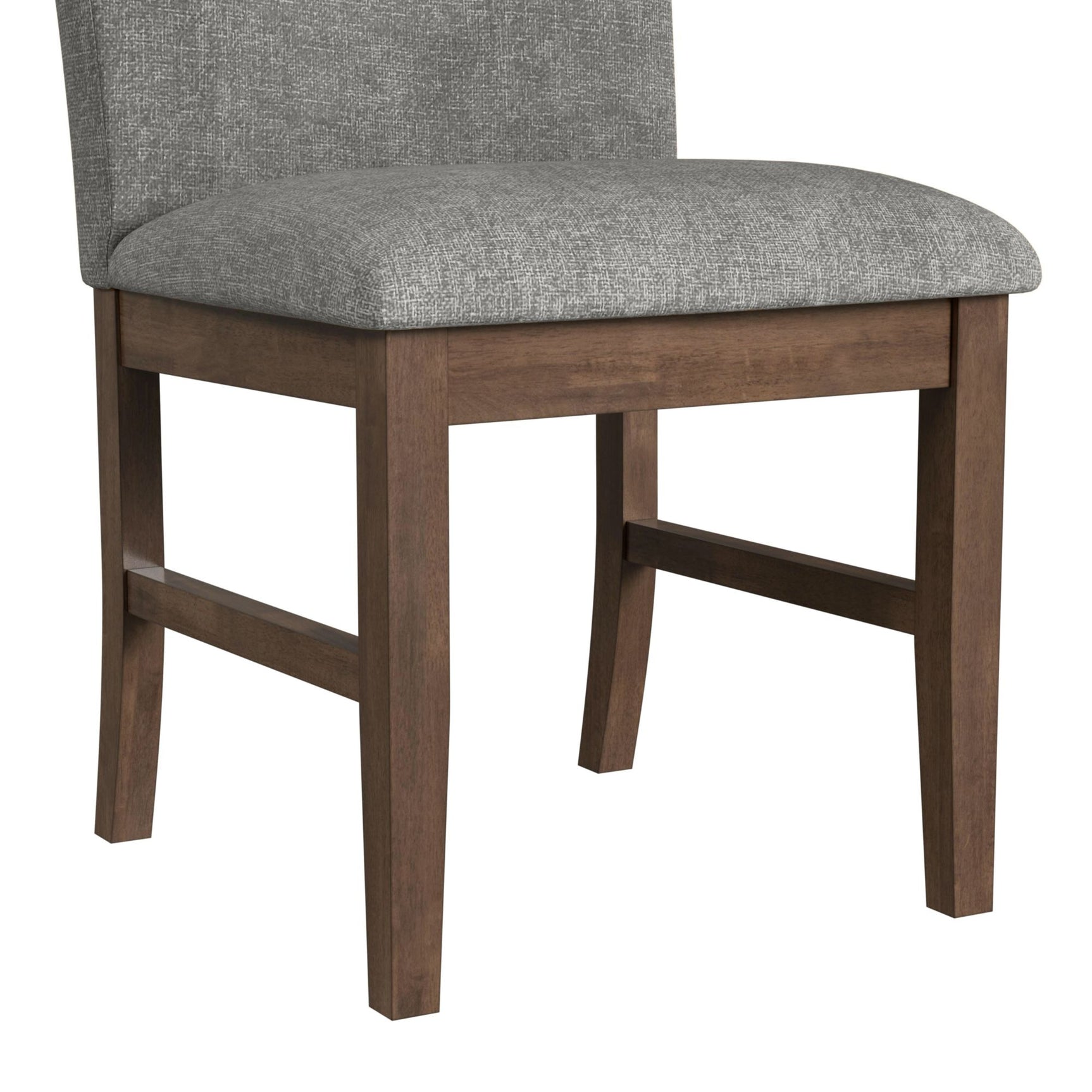 Santa Barbara Dining Side Chair with Dark Grey Fabric in Walnut (2 Per Carton) - Tampa Furniture Outlet
