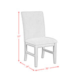Santa Barbara Dining Side Chair with Denim Blue Fabric in Walnut (2 Per Carton) - Tampa Furniture Outlet