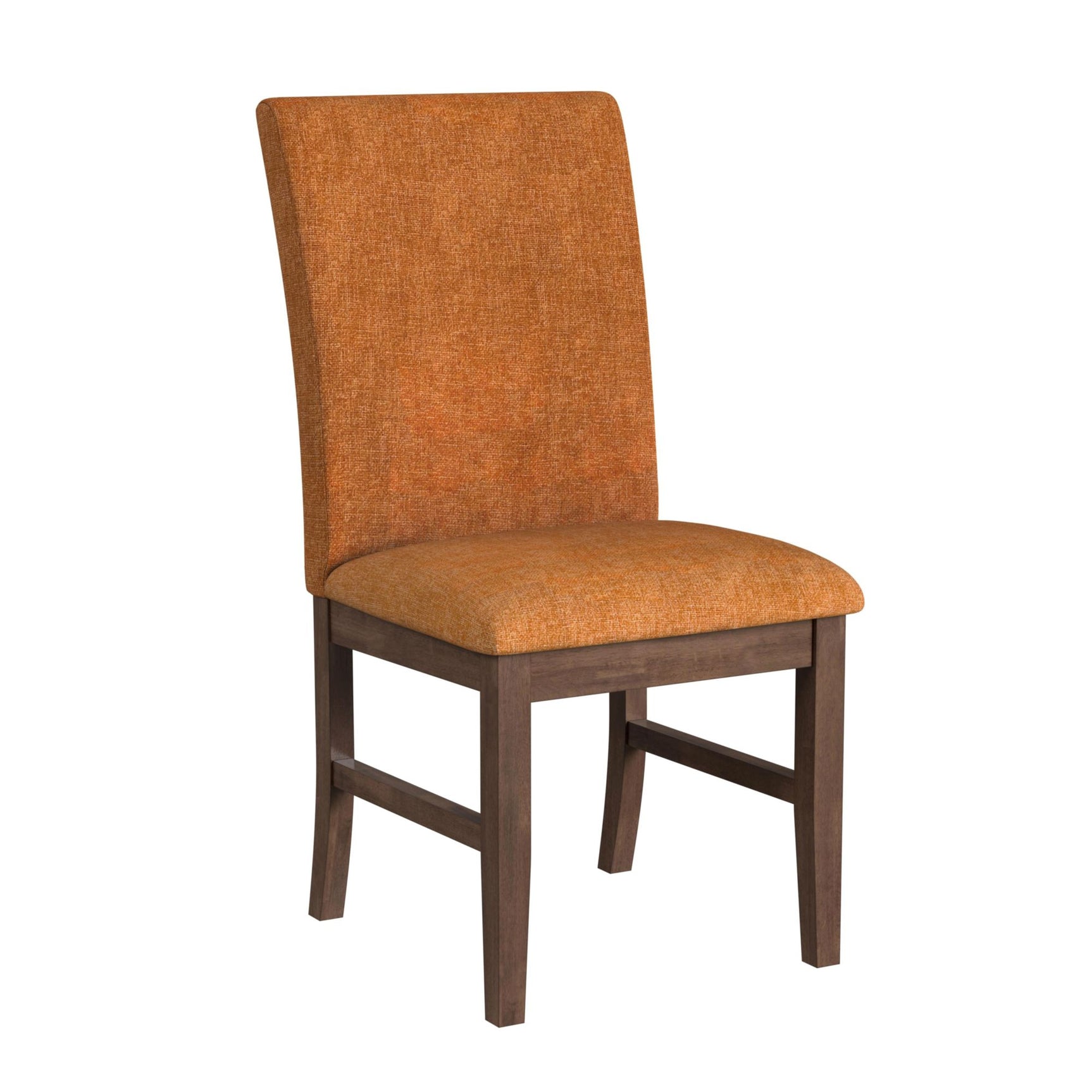 Santa Barbara Dining Side Chair with Orange Fabric in Walnut (2 Per Carton) - Tampa Furniture Outlet