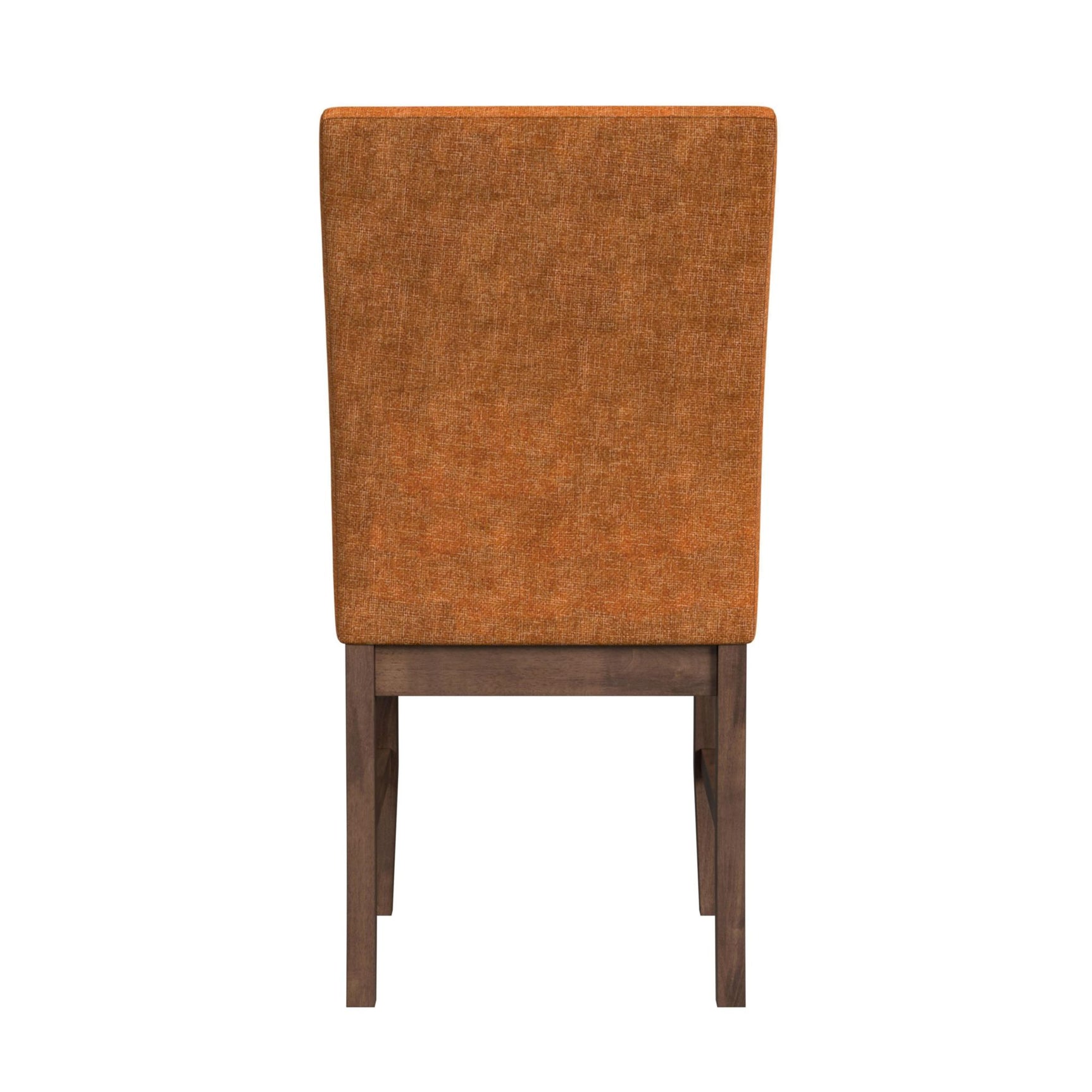 Santa Barbara Dining Side Chair with Orange Fabric in Walnut (2 Per Carton) - Tampa Furniture Outlet