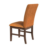 Santa Barbara Dining Side Chair with Orange Fabric in Walnut (2 Per Carton) - Tampa Furniture Outlet
