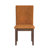 Santa Barbara Dining Side Chair with Orange Fabric in Walnut (2 Per Carton) - Tampa Furniture Outlet