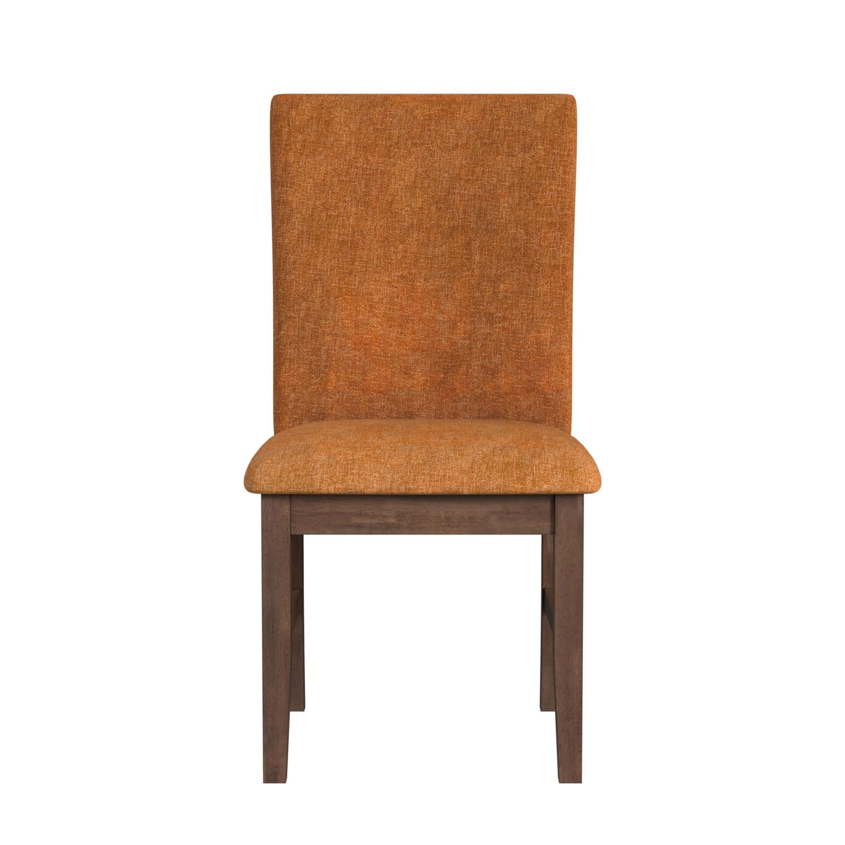 Santa Barbara Dining Side Chair with Orange Fabric in Walnut (2 Per Carton) - Tampa Furniture Outlet