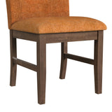 Santa Barbara Dining Side Chair with Orange Fabric in Walnut (2 Per Carton) - Tampa Furniture Outlet