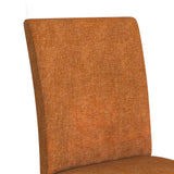 Santa Barbara Dining Side Chair with Orange Fabric in Walnut (2 Per Carton) - Tampa Furniture Outlet