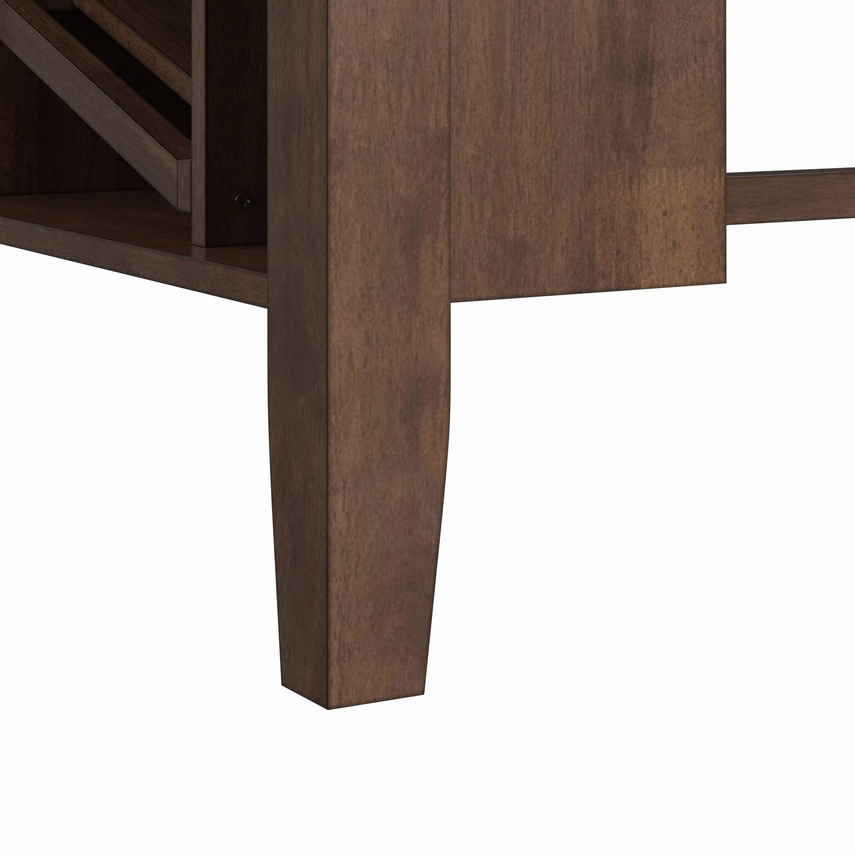 Santa Barbara Kitchen Island & 2 Counter Stools with Dark Grey Fabric in Walnut - Tampa Furniture Outlet