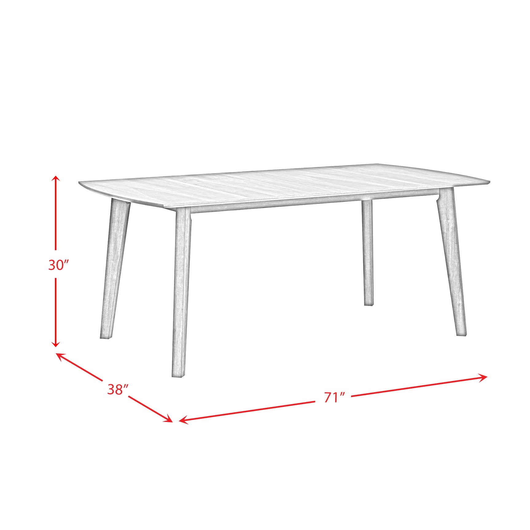 Santa Barbara Rectangular Dining Table in Walnut - Tampa Furniture Outlet