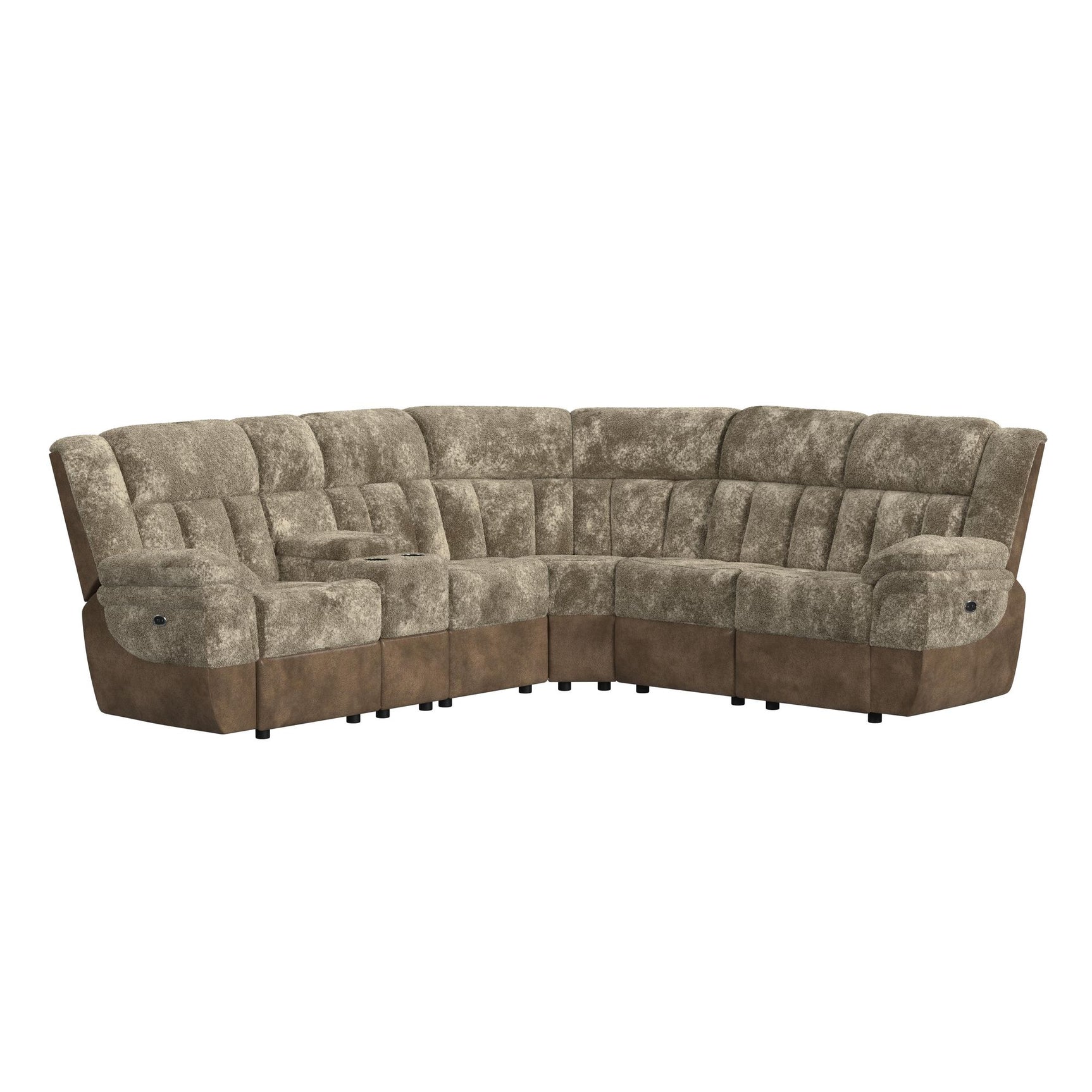 Santorini LHF Power Motion Recliner in Dillon/Shire Cappuccino - Tampa Furniture Outlet