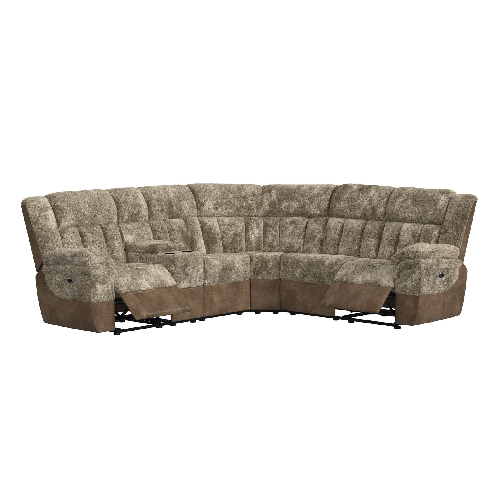 Santorini RHF Power Motion Recliner in Dillon/Shire Cappuccino - Tampa Furniture Outlet