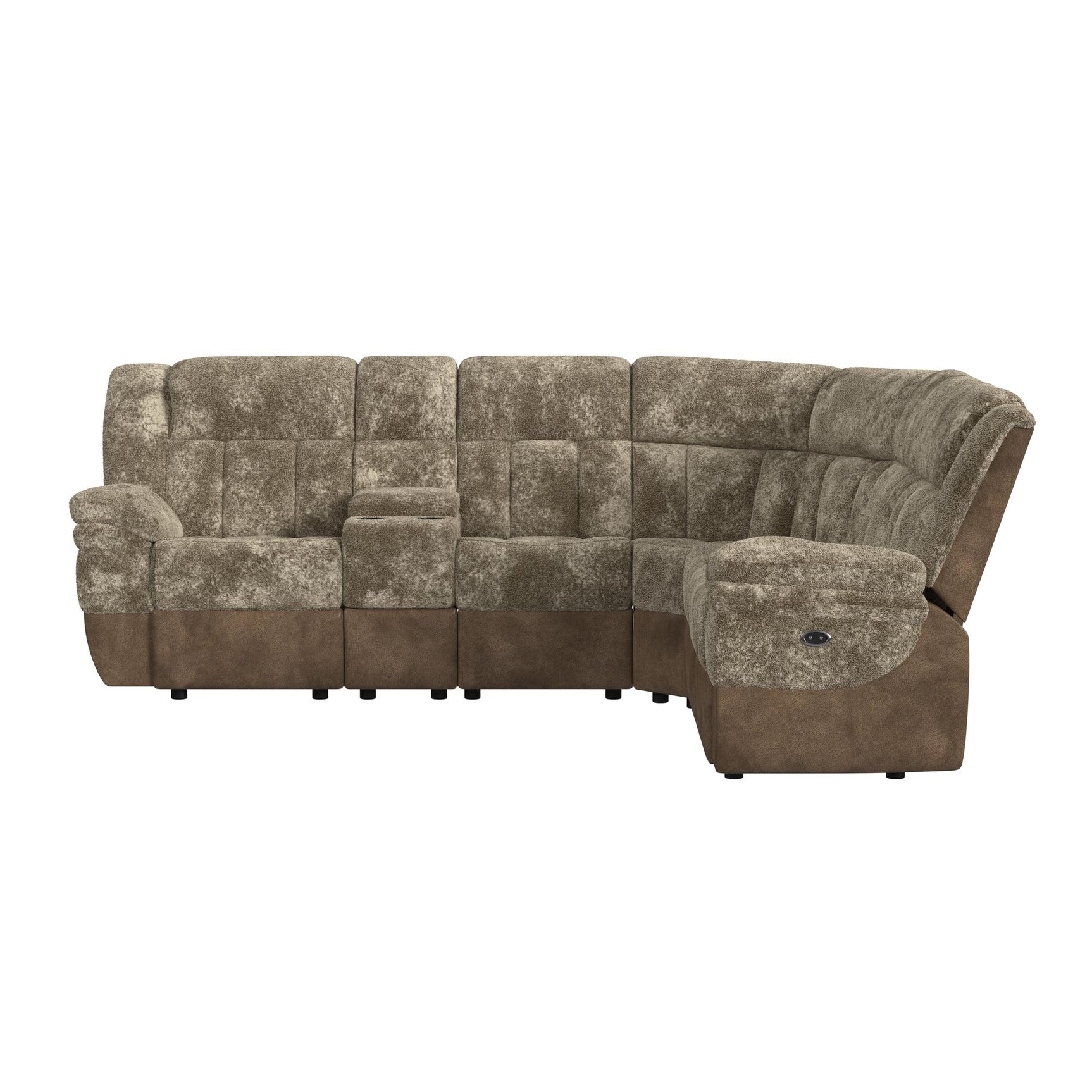 Santorini RHF Power Motion Recliner in Dillon/Shire Cappuccino - Tampa Furniture Outlet