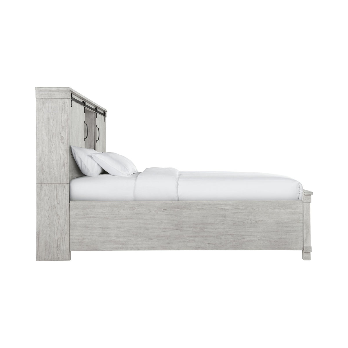 Scott King Storage Bed White Finish