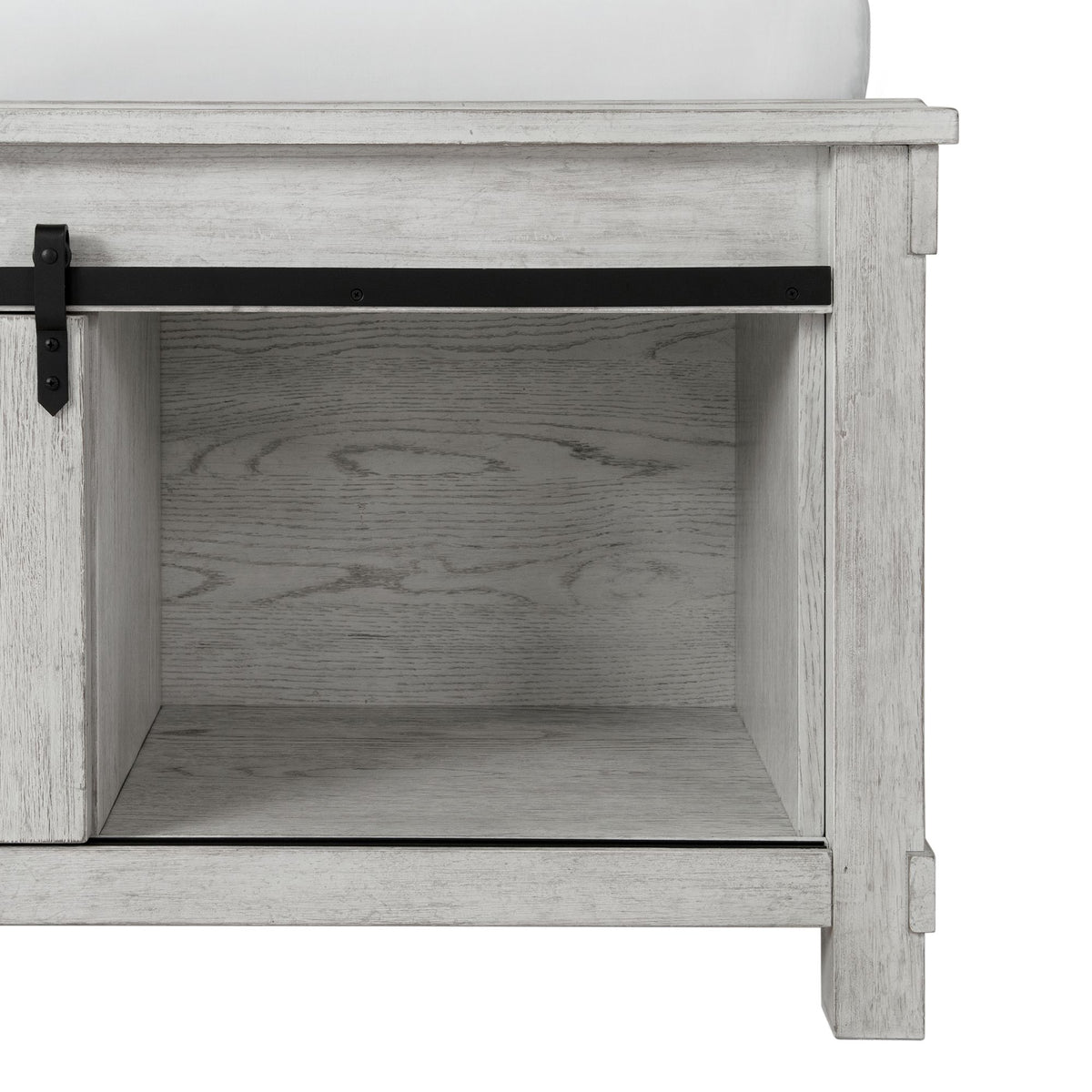 Scott King Storage Bed White Finish