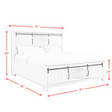 Scott King Storage Bed White Finish - Tampa Furniture Outlet
