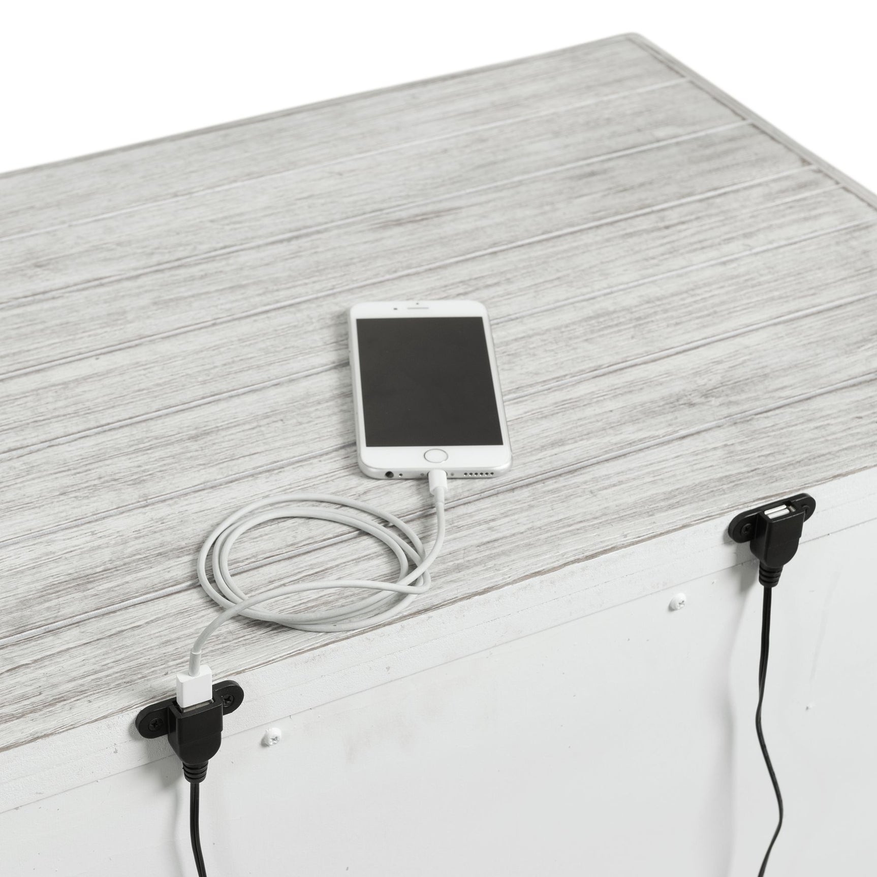 Scott Nightstand W/USB White Finish - Tampa Furniture Outlet