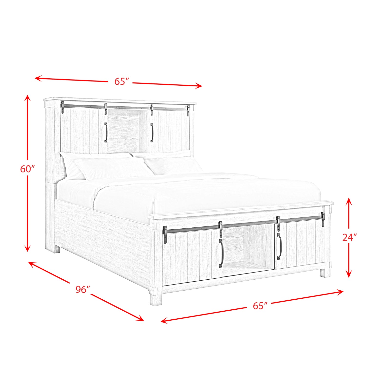 Scott Queen Platform Storage Bed - Tampa Furniture Outlet