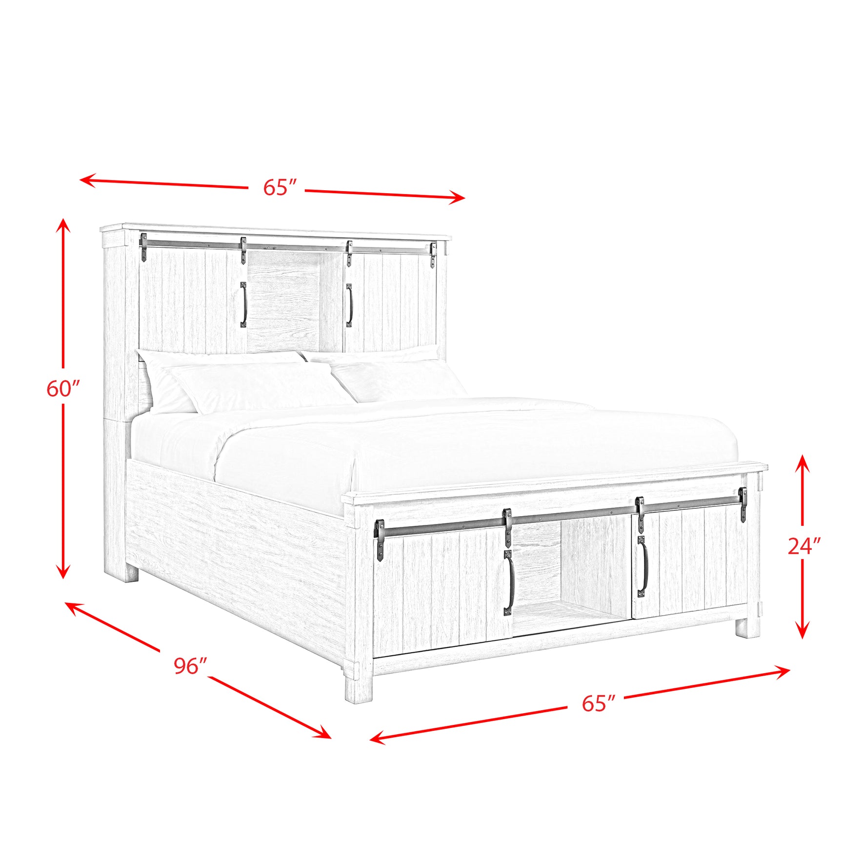 Scott Queen Platform Storage Bed - Tampa Furniture Outlet