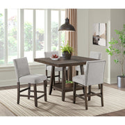 Seneca Square Counter Table with Lazy Susan in Brown – SKU D-7670-5-CT | Elements