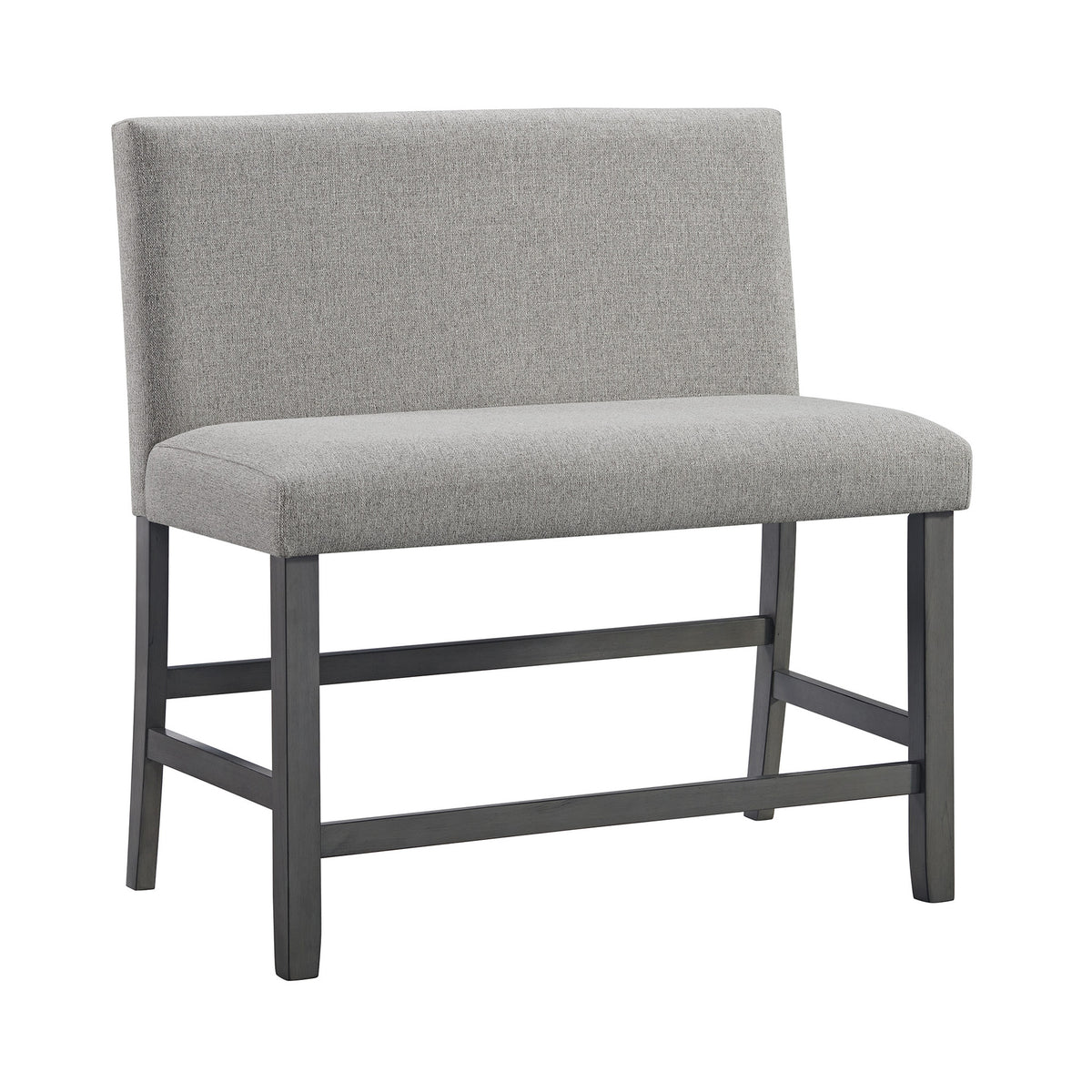 Seneca Counter 3PC Corner Bench Grey Fabric in Grey
