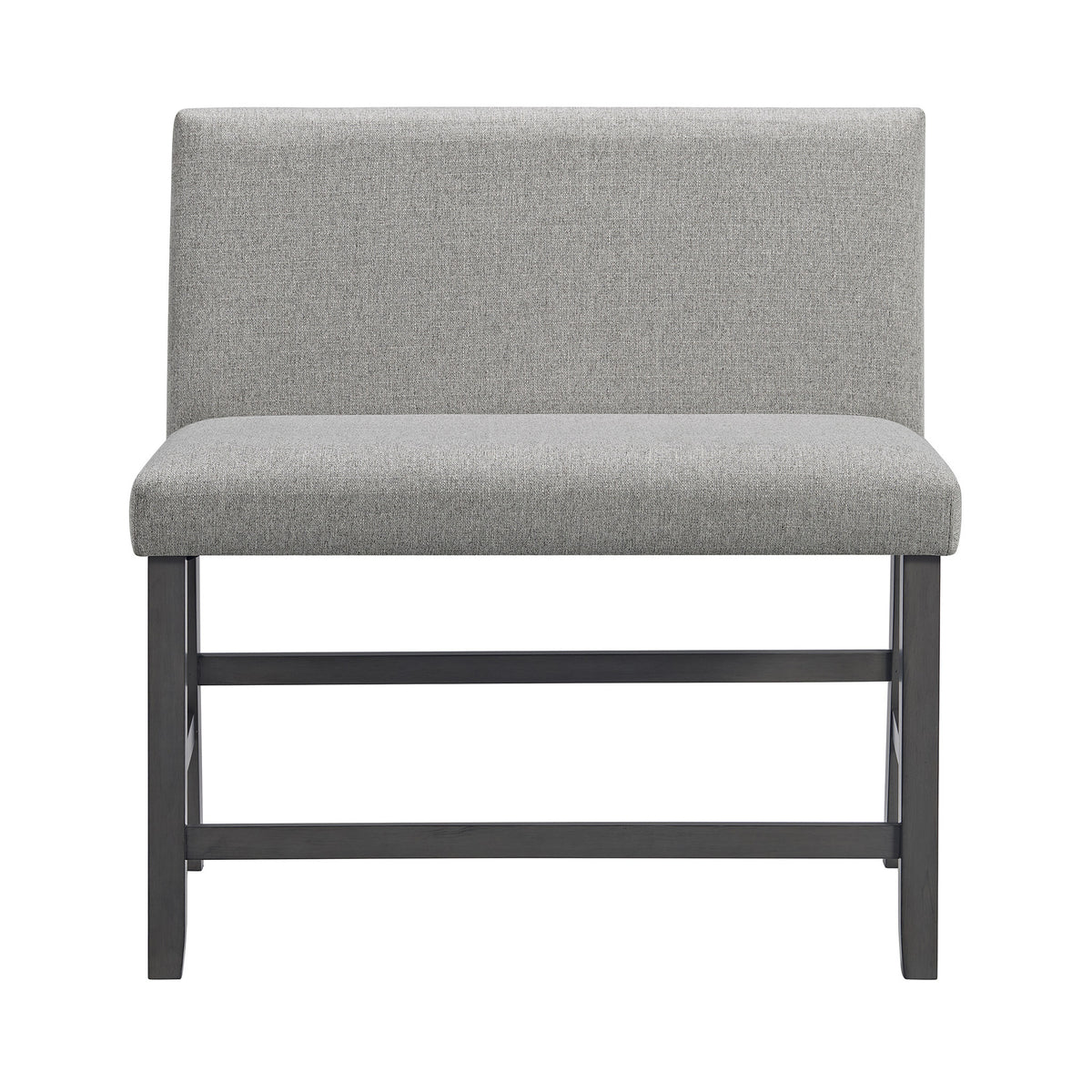 Seneca Counter 3PC Corner Bench Grey Fabric in Grey