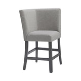 Seneca Counter 3PC Corner Bench Grey Fabric in Grey