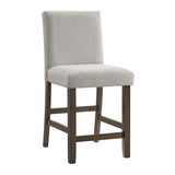 Seneca Counter Side Chair with Grey Fabric in Brown (2 Per Carton) - Tampa Furniture Outlet