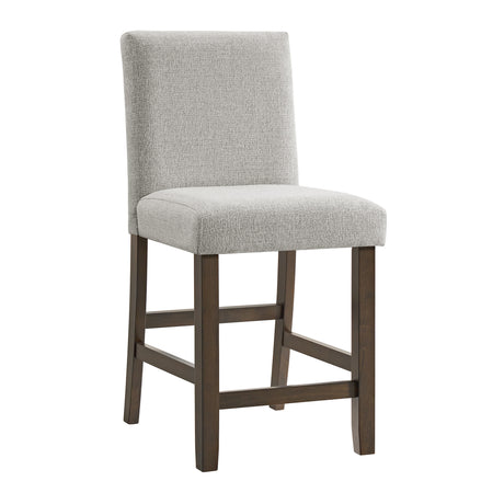 Seneca Counter Side Chair with Grey Fabric in Brown (2 Per Carton) - Tampa Furniture Outlet
