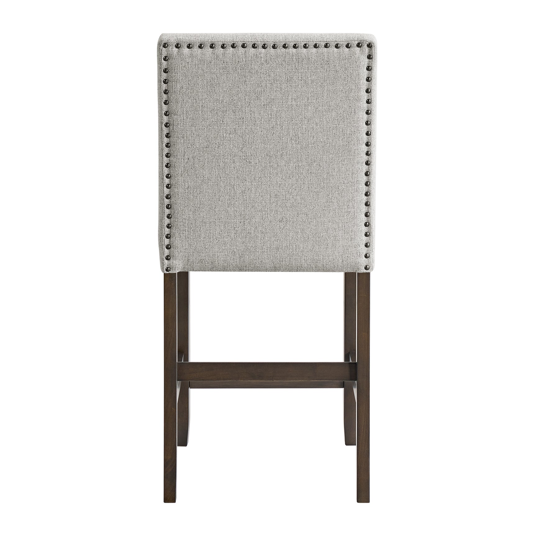 Seneca Counter Side Chair with Grey Fabric in Brown (2 Per Carton) - Tampa Furniture Outlet