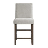 Seneca Counter Side Chair with Grey Fabric in Brown (2 Per Carton) - Tampa Furniture Outlet