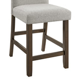 Seneca Counter Side Chair with Grey Fabric in Brown (2 Per Carton) - Tampa Furniture Outlet