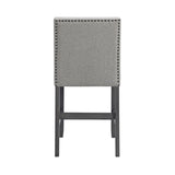 Seneca Counter Side Chair with Grey Fabric in Grey (2 Per Carton)